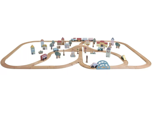 Little Dutch Treinbaan XL hout 107 delig