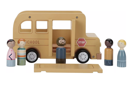 Little Dutch Schoolbus met poppetjes FSC