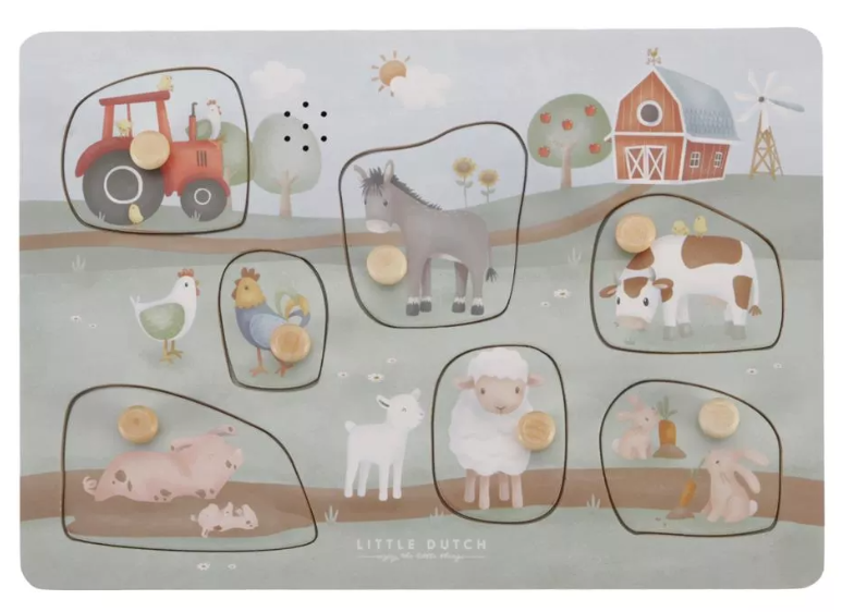 Boerderijdieren puzzel met geluid